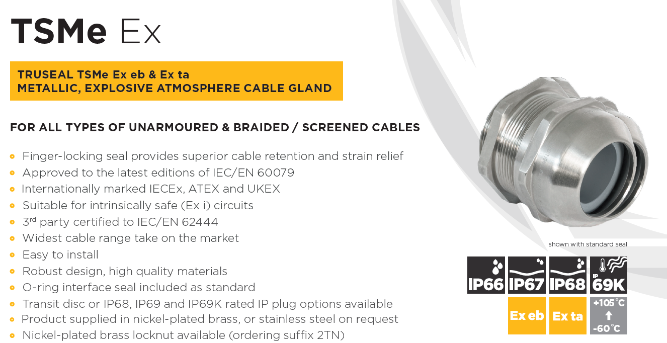 Cable glands: All Categories CMP ATEX